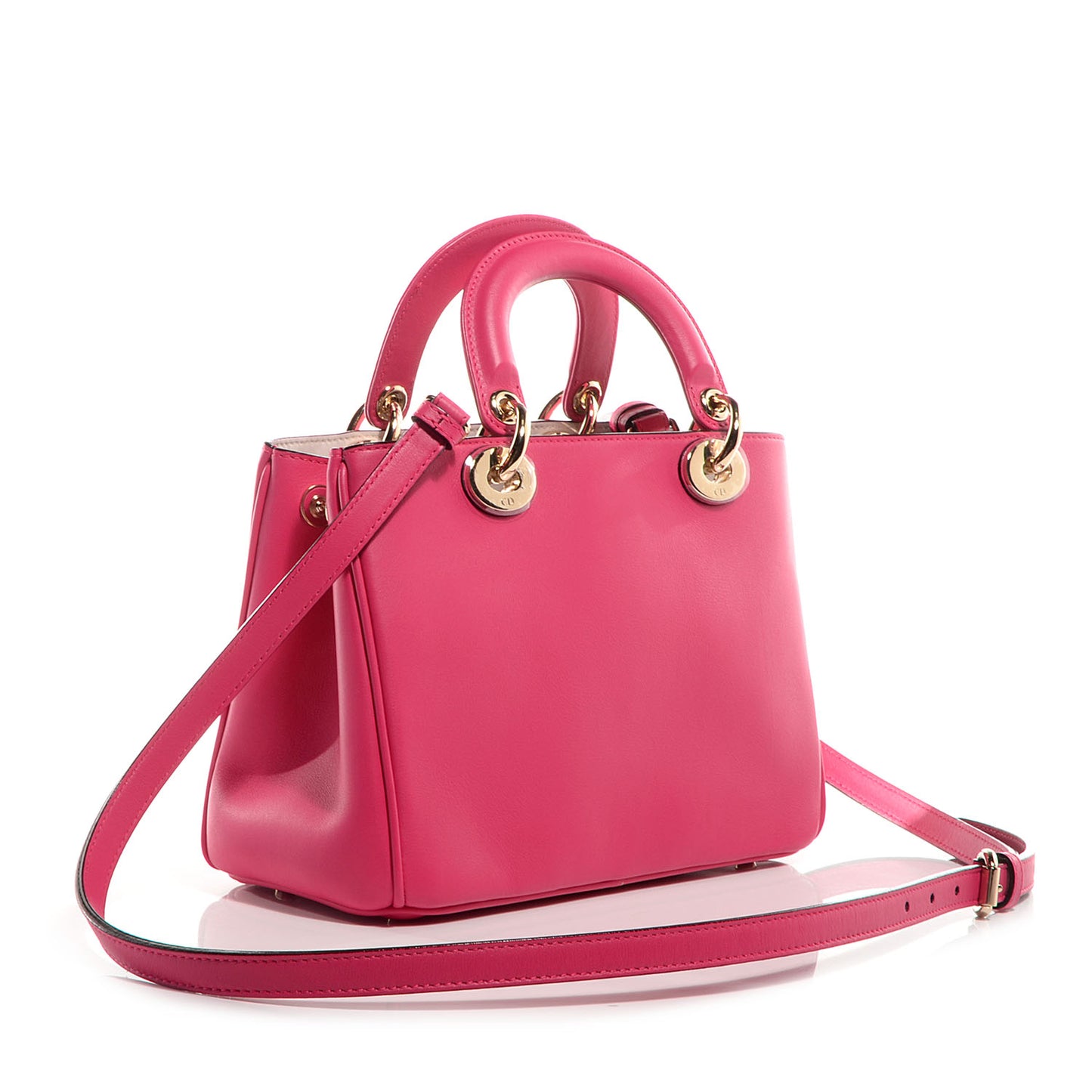 Calfskin Small Diorissimo Tote Fuchsia