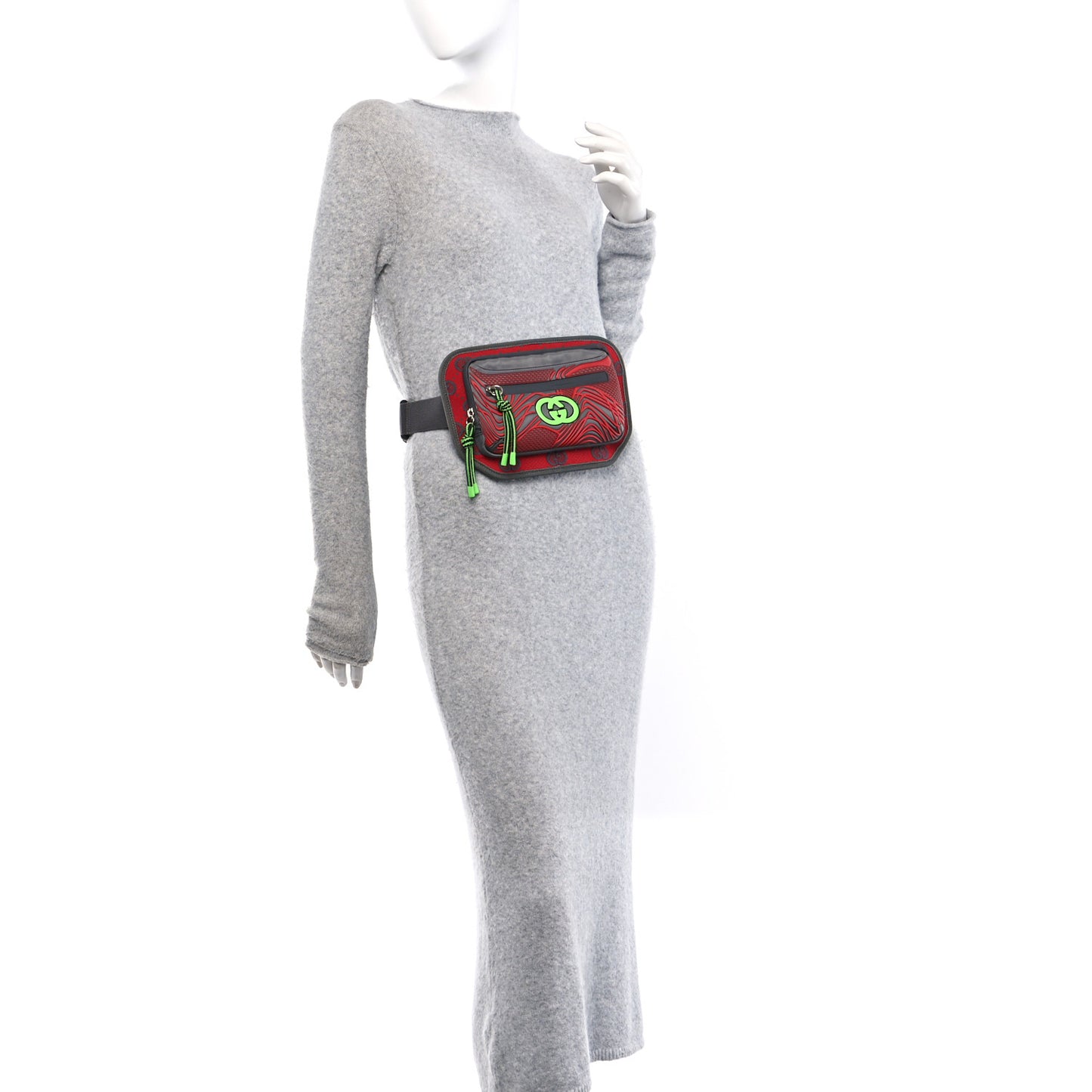 Jersey GG Monogram All Over Sporty Belt Bag Red Multicolor