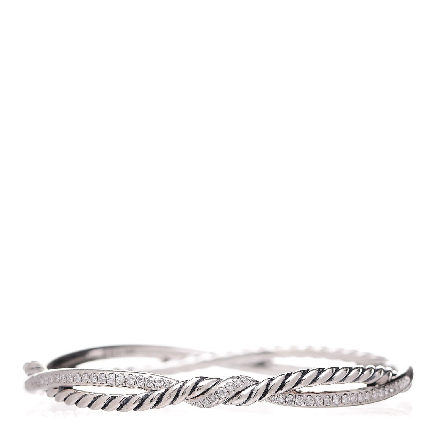 David Yurman Sterling Silver Diamond Continuance Full Pavé Bracelet 1 of 5