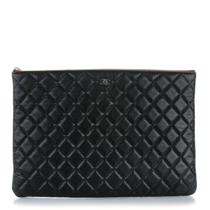 Chanel Caviar Quilted Large Cosmetic Case Black 1 of 7