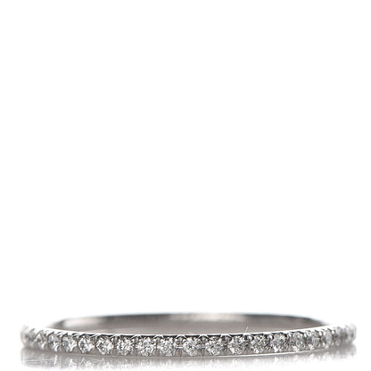 Tiffany 18K White Gold Diamond Metro Ring 60 9.25 1 of 4