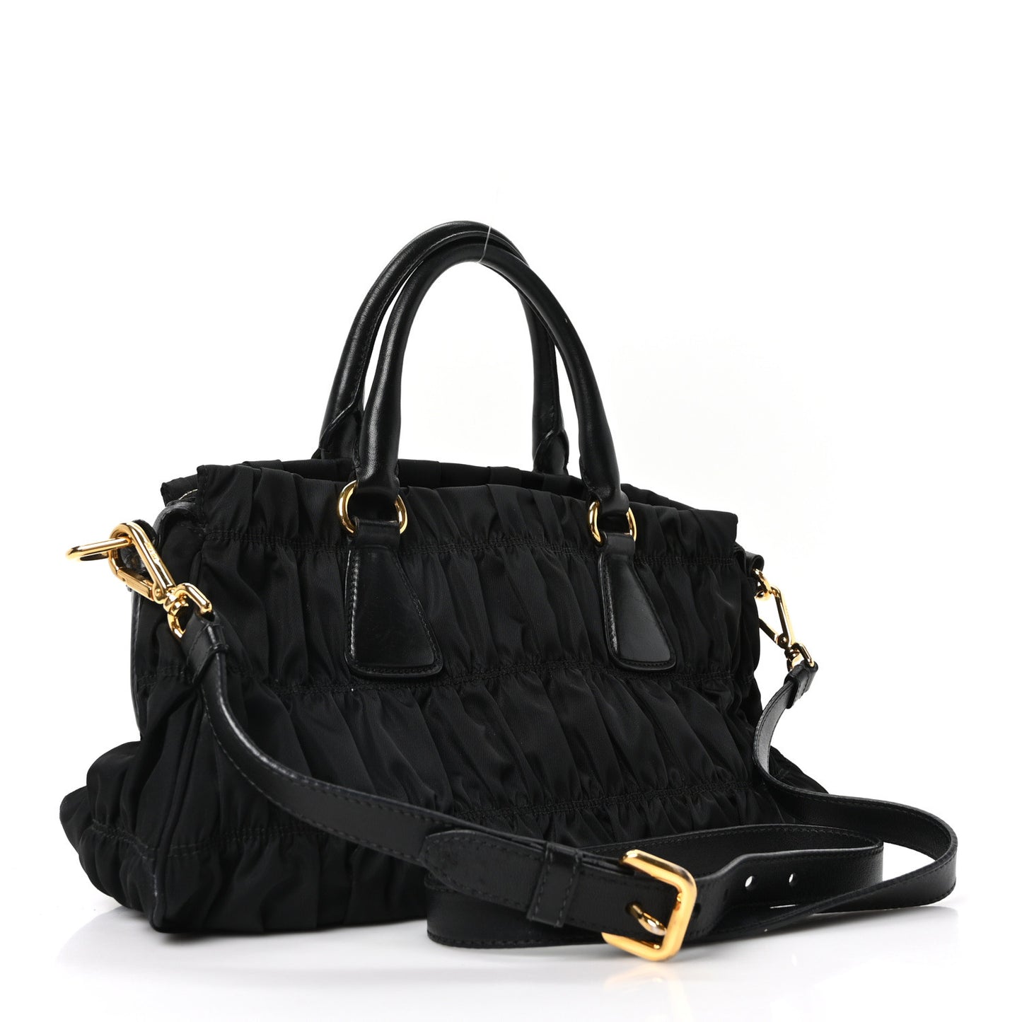 Tessuto Nylon Gaufre Tote Black