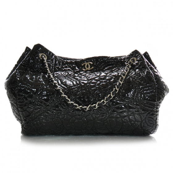 Chanel Vinyl Graphic Edge Tote Black 1 of 11