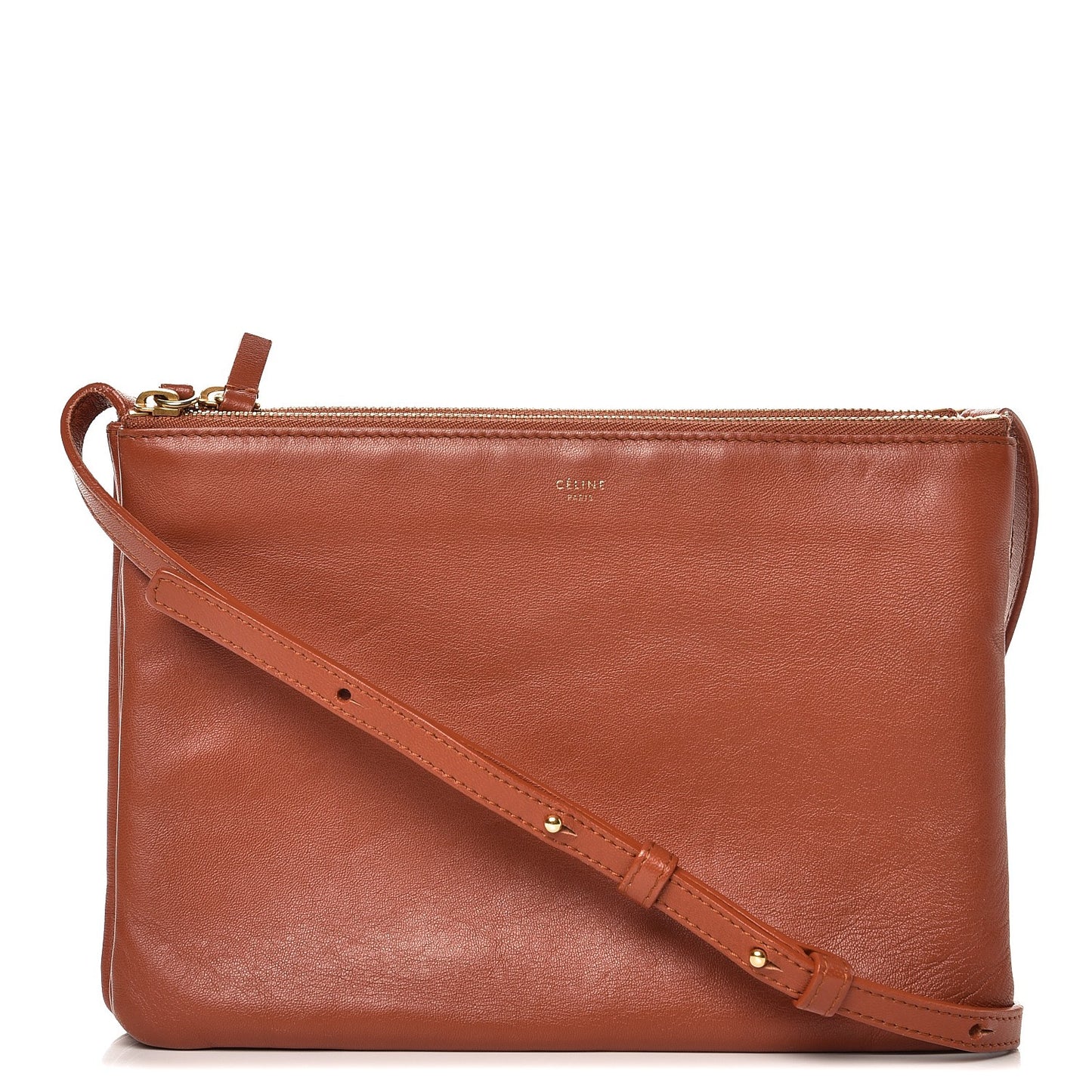 Lambskin Large Trio Crossbody Bag Brick