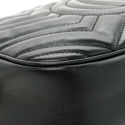 Gucci Calfskin Matelasse Small GG Marmont Chain Shoulder Bag Black 10 of 10