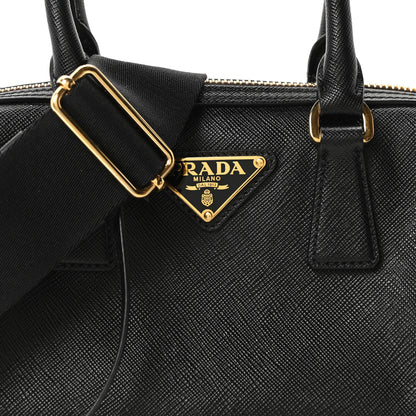 Prada Saffiano Lux Mini Boston Crossbody Bag Black 9 of 11