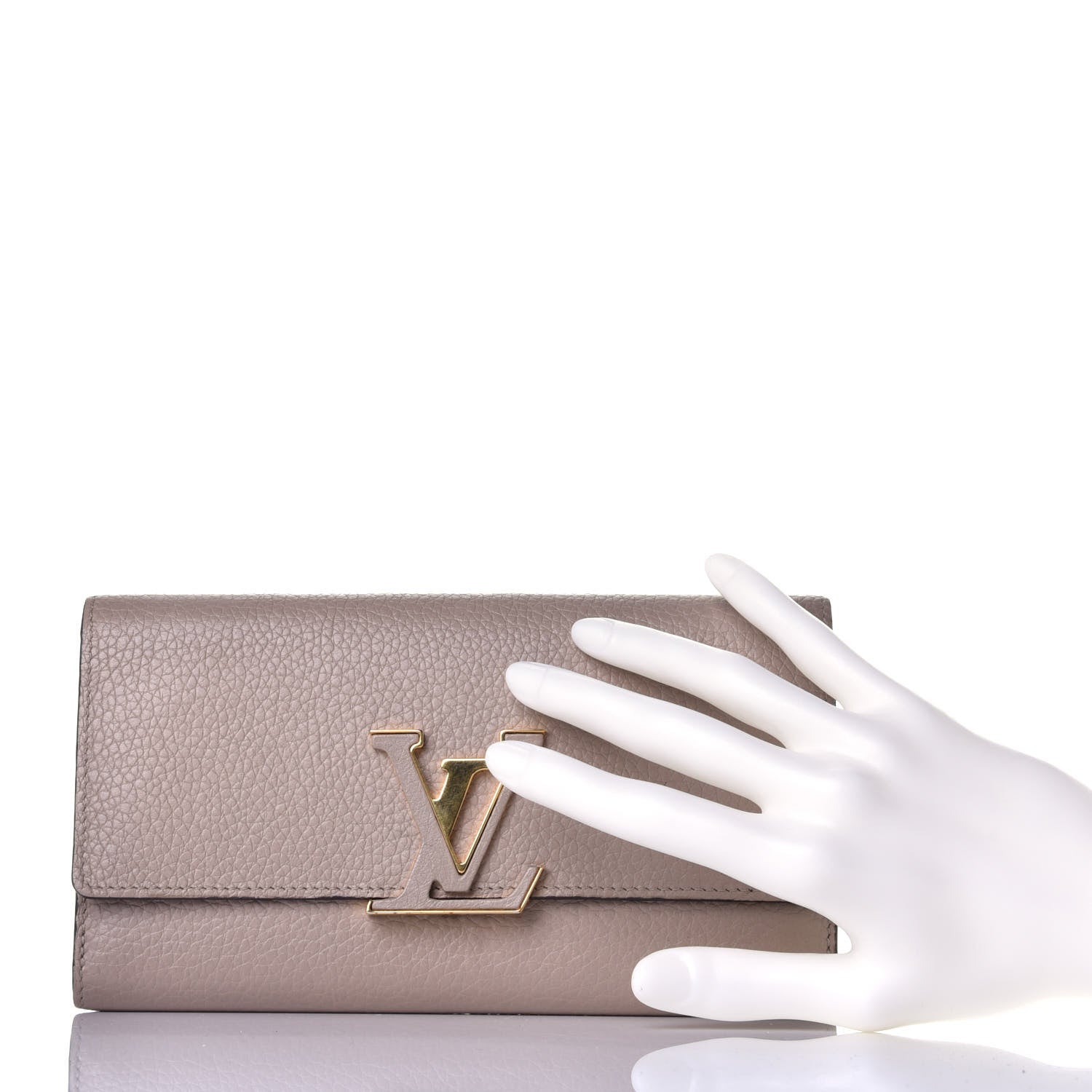 Louis Vuitton Taurillon Capucines Wallet Galet 2 of 8