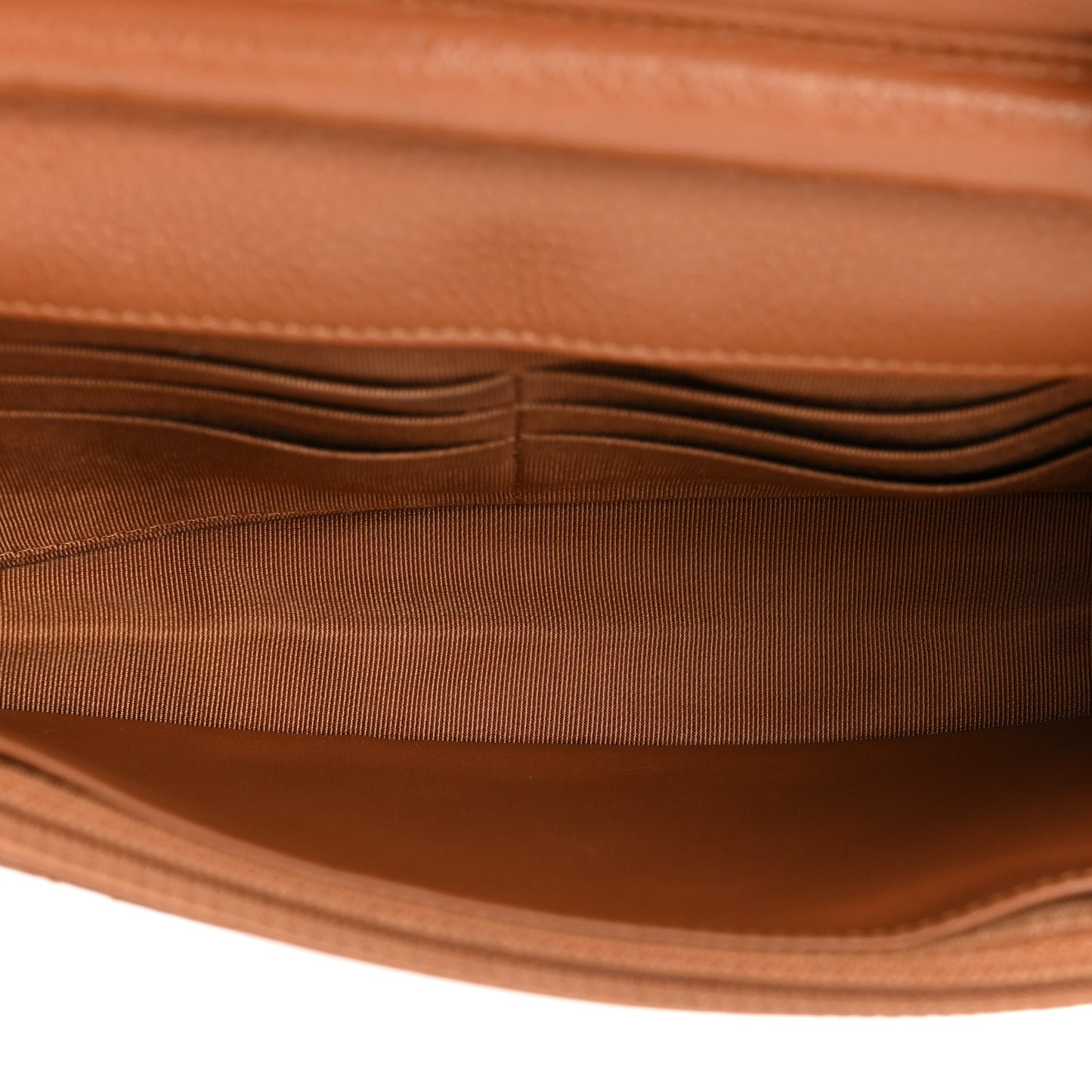 Caviar Quilted Wallet On Chain WOC Light Brown