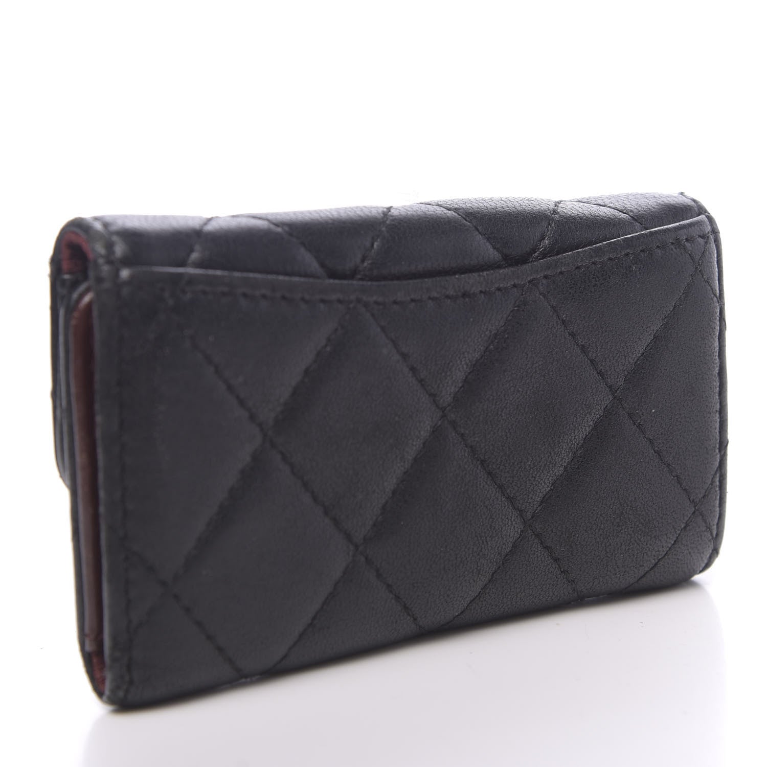 Chanel Lambskin Quilted 6 Key Holder Black 3 of 11