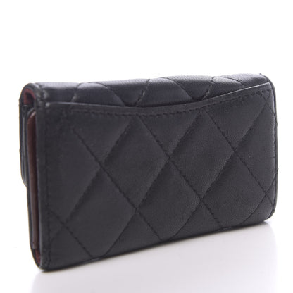 Chanel Lambskin Quilted 6 Key Holder Black 3 of 11