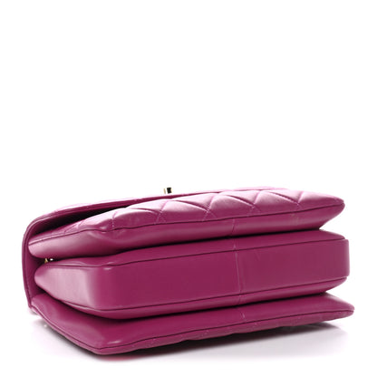 Chanel Lambskin Quilted Small Trendy CC Flap Dual Handle Bag Dark Pink 4 of 11
