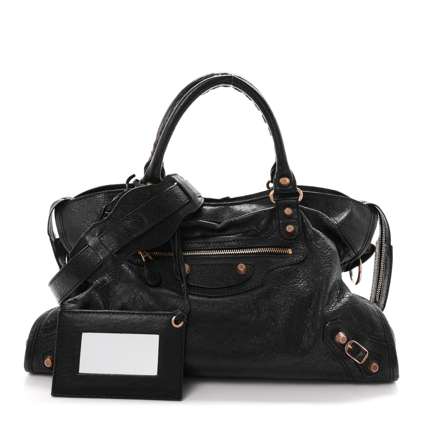 Agneau Giant 12 Rose Gold Hardware City Black