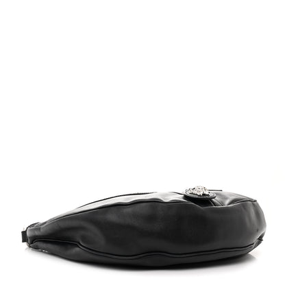 Versace Calfskin Medium Repeat Zip Hobo Black 4 of 11