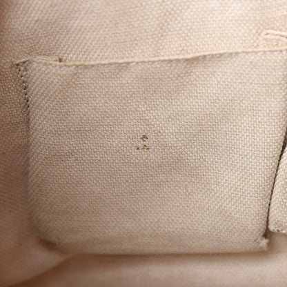 Gucci Linen Canvas Pebbled Calfskin Medium Soho Chain Shoulder Bag White Camelia 9 of 14