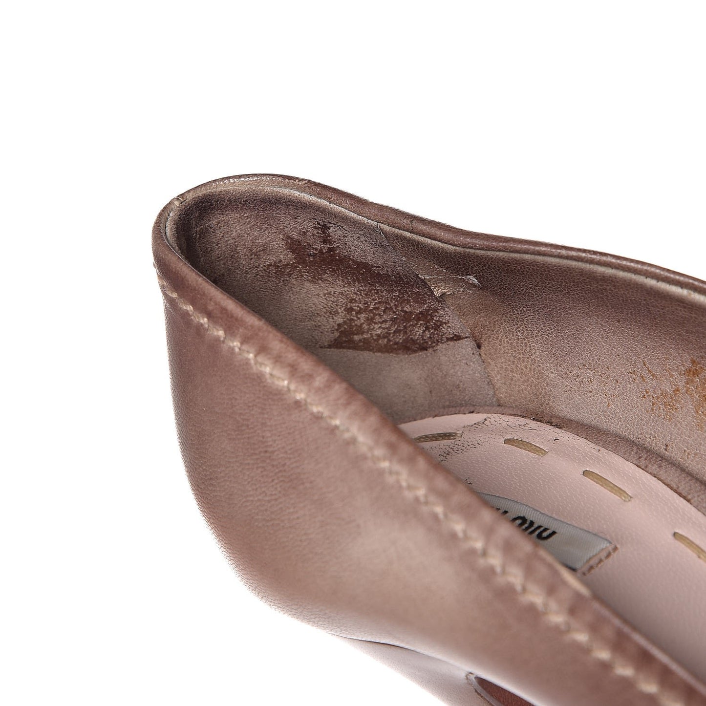 Washed Nappa Bow Peep Toe Pumps 36 Dark Rose