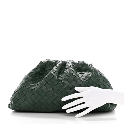 Bottega Veneta Nappa Maxi Intrecciato The Pouch Oversized Clutch Raintree 2 of 12
