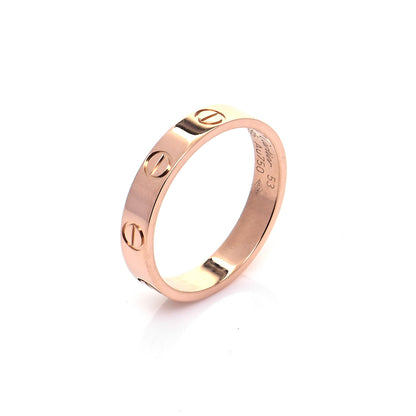 Cartier 18K Pink Gold 3.5mm LOVE Wedding Band Ring 53 6.5 3 of 4