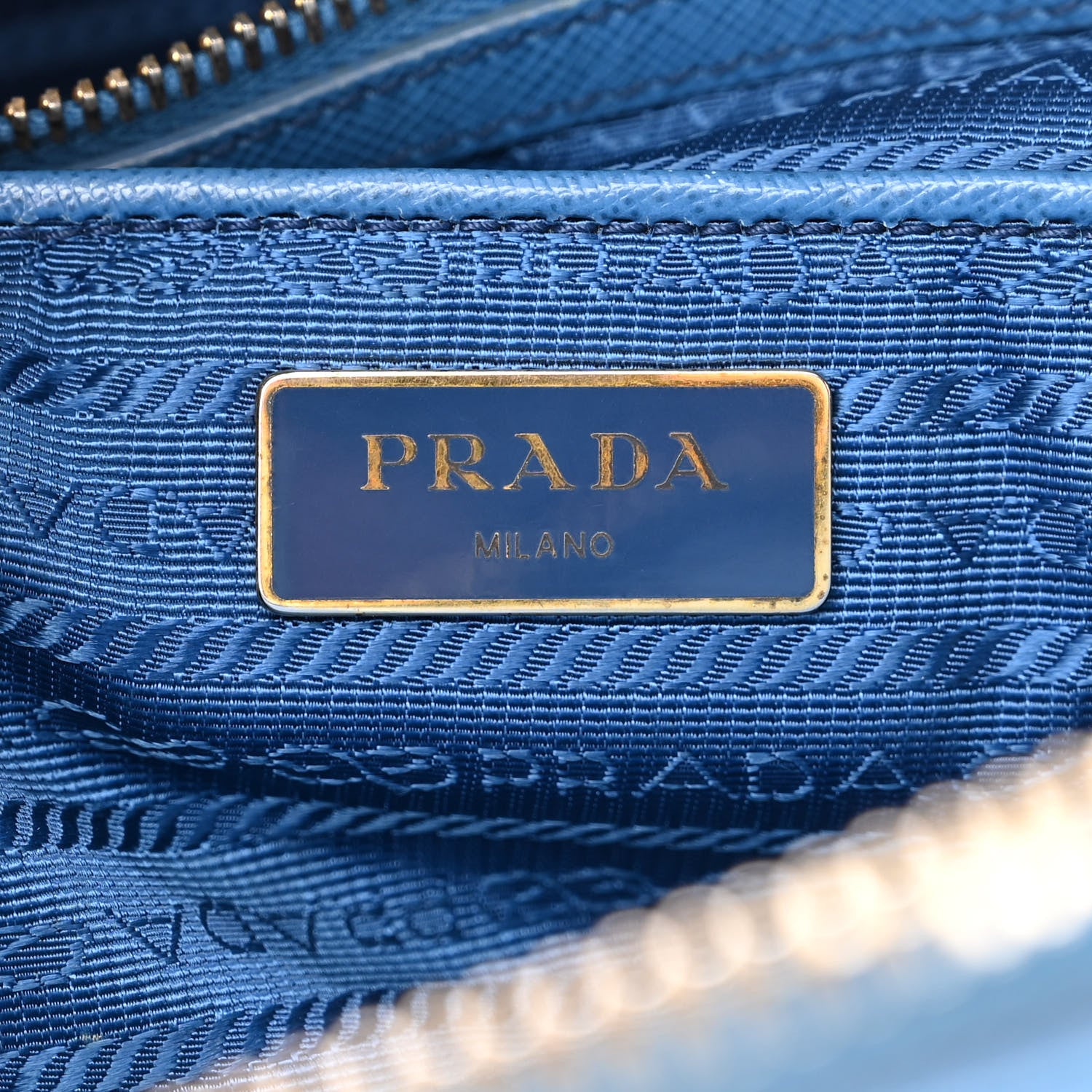 Prada Saffiano Lux Large Promenade Tote Bluette 5 of 15