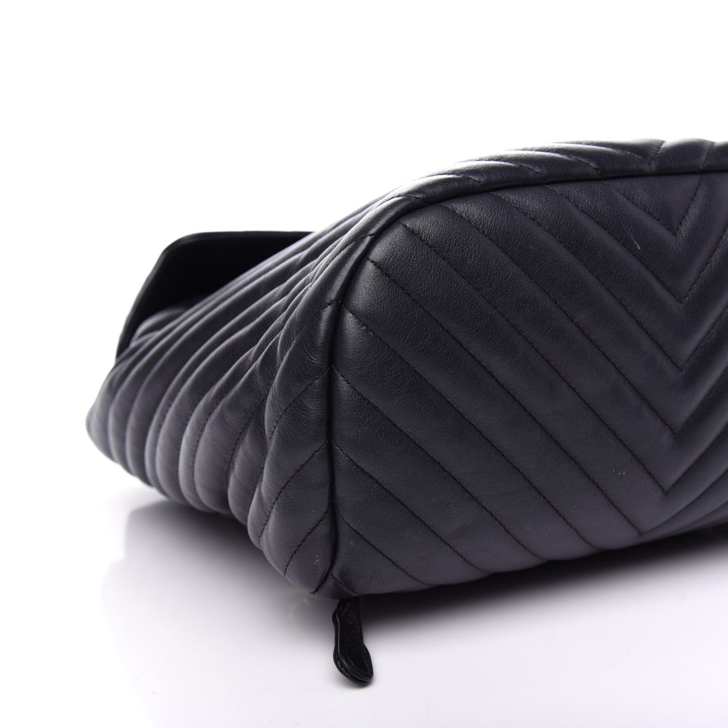 Calfskin Chevron Quilted Large Urban Spirit Backpack Black