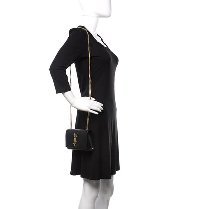 Saint Laurent Grain De Poudre Small Monogram Kate Satchel Black 2 of 9