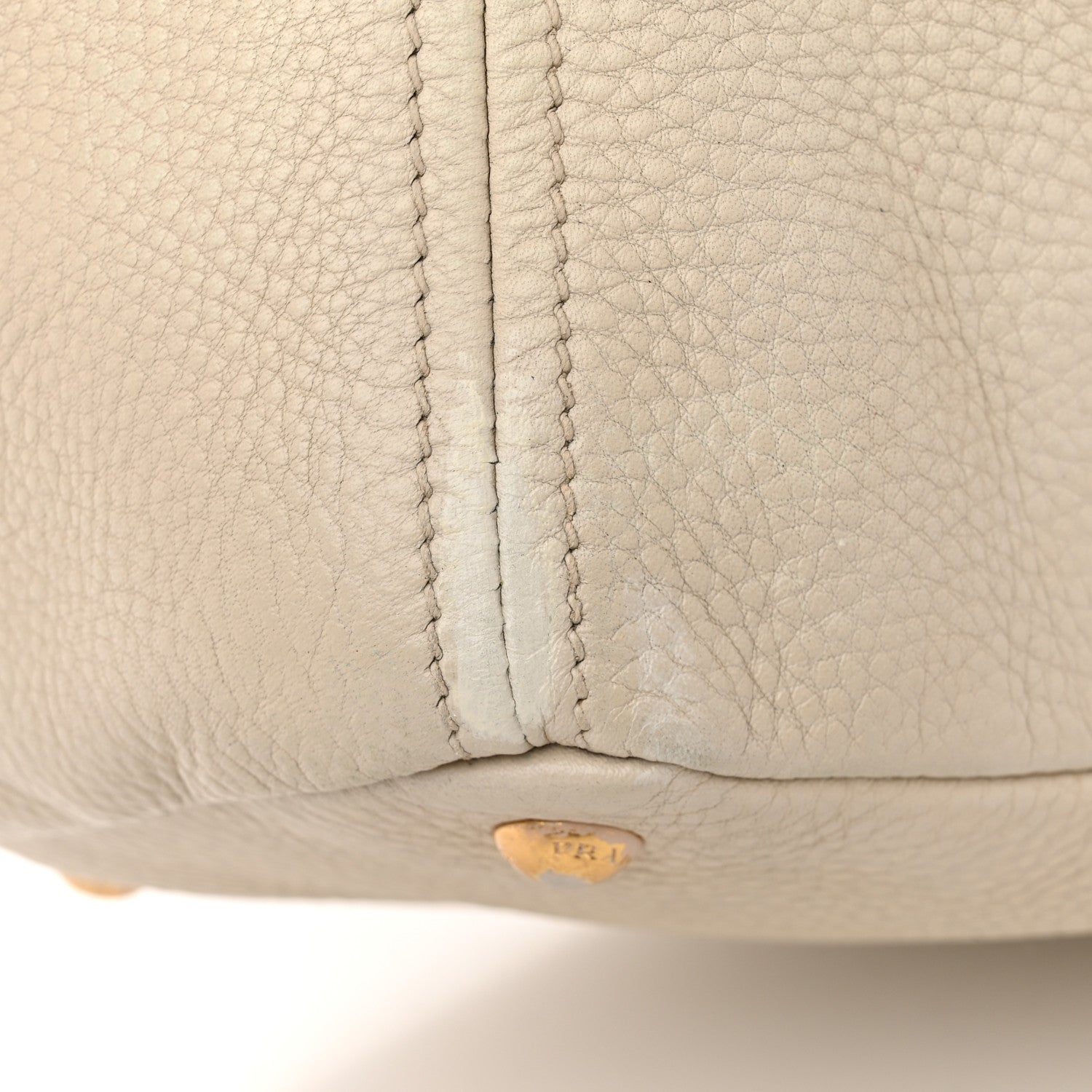 Prada Vitello Daino Side Pocket Tote Talco 20 of 21