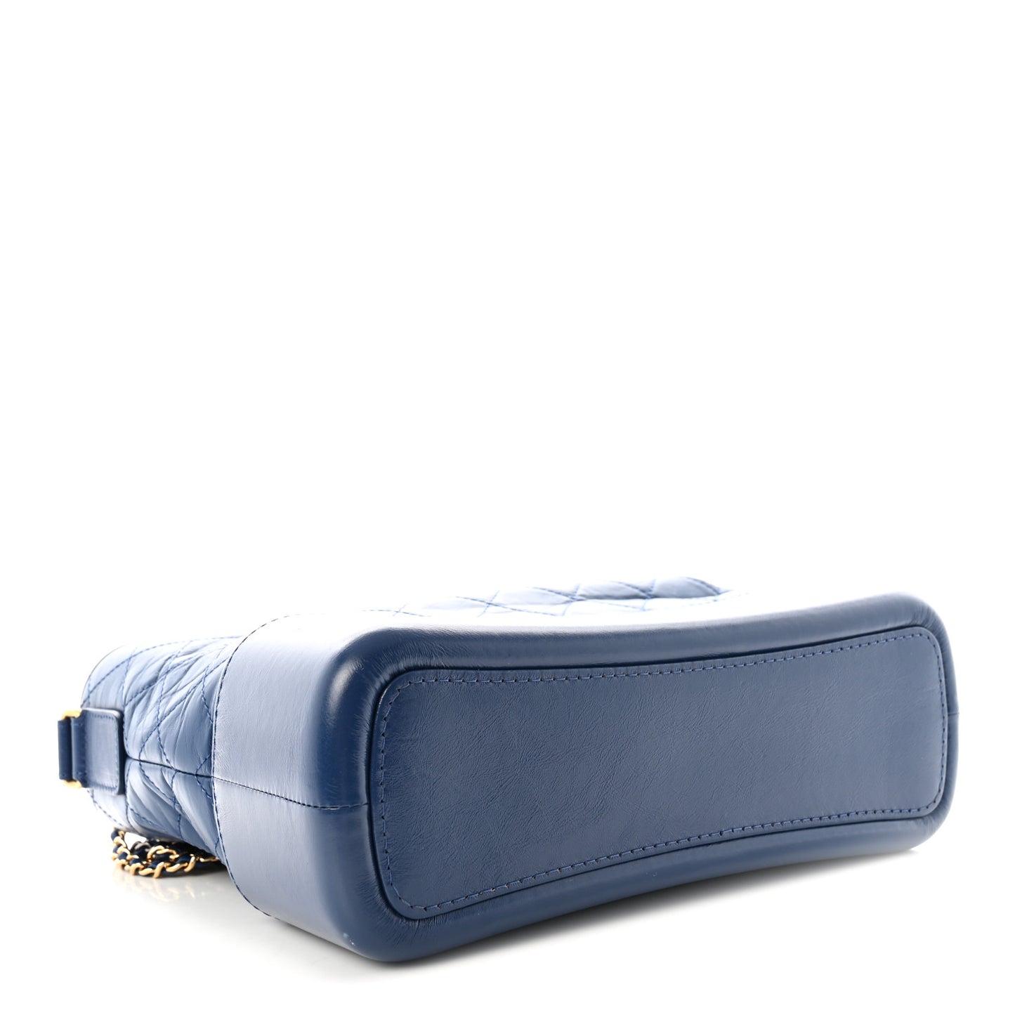 Aged Calfskin Quilted Medium Gabrielle Hobo Blue
