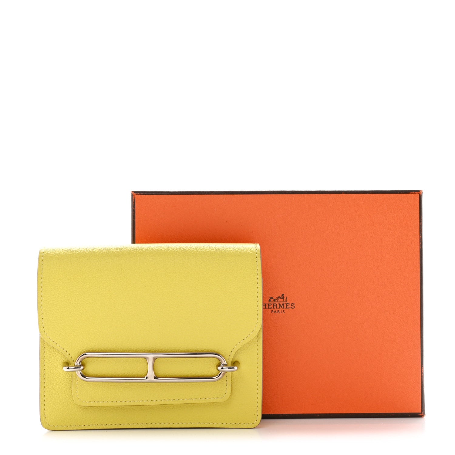 Hermes Evercolor Roulis Slim Wallet Lime 9 of 9