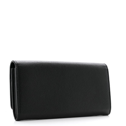 Burberry Grained Calfskin Embossed Porter Continental Wallet Black 3 of 9