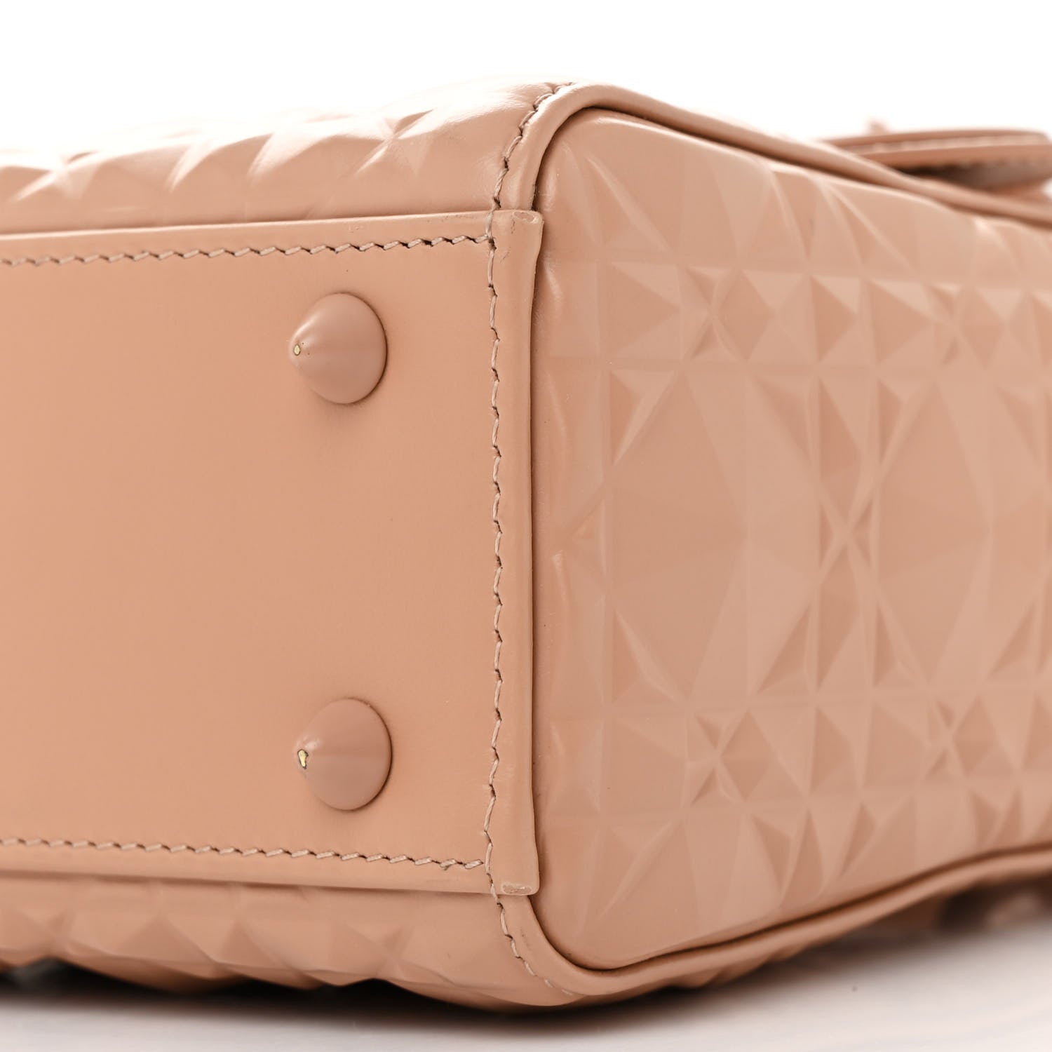 Christian Dior Calfskin Cannage Diamond Small My ABCDior Lady Dior Rose Des Vents 10 of 14