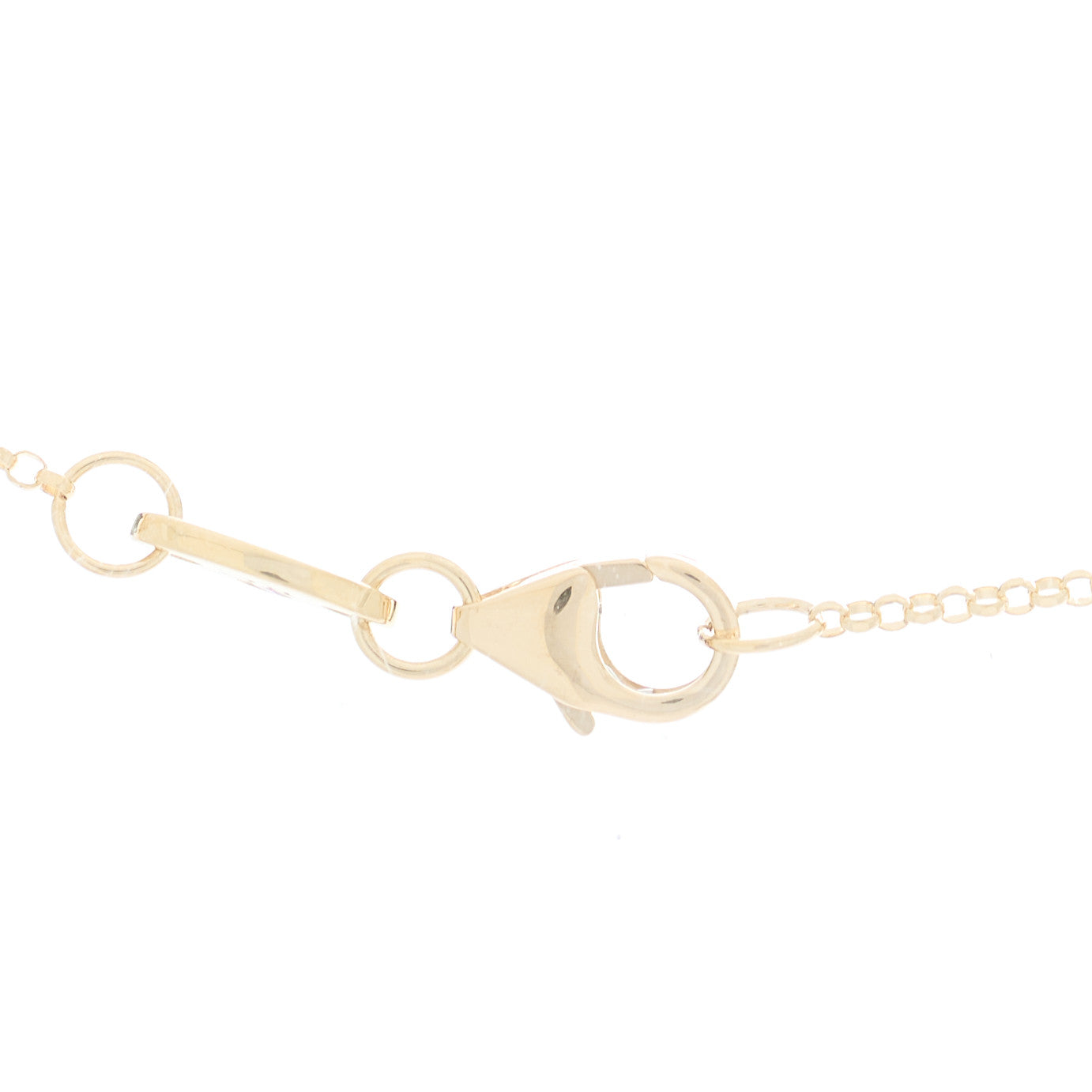 18K Yellow Gold Diamond Princess Flower Charm Station Necklace