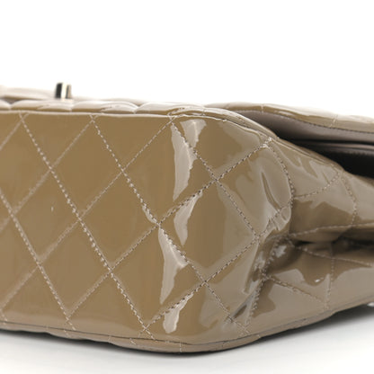 Chanel Patent Calfskin Quilted Jumbo Double Flap Grey 8 of 14