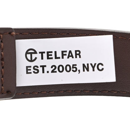 Telfar Vegan Leather Logo Belt Small Chocolate 3 of 7