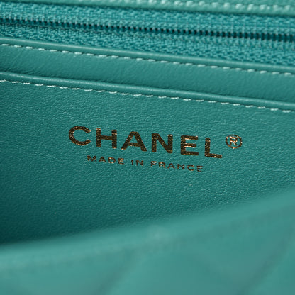 Chanel Caviar Quilted Mini Rectangular Flap Turquoise 6 of 8