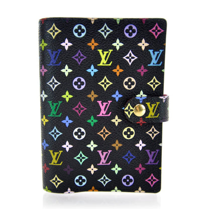 Louis Vuitton Monogram Multicolor Small Ring Agenda Black 1 of 7