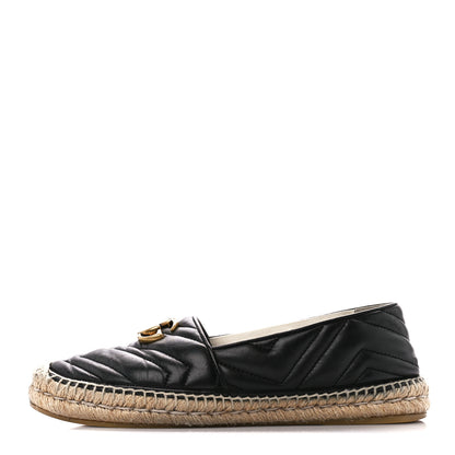 Gucci Nappa Matelasse GG Marmont Espadrilles 41 Black 1 of 13