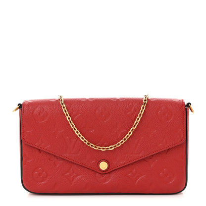 Louis Vuitton Empreinte Pochette Felicie Chain Wallet Scarlet 1 of 11