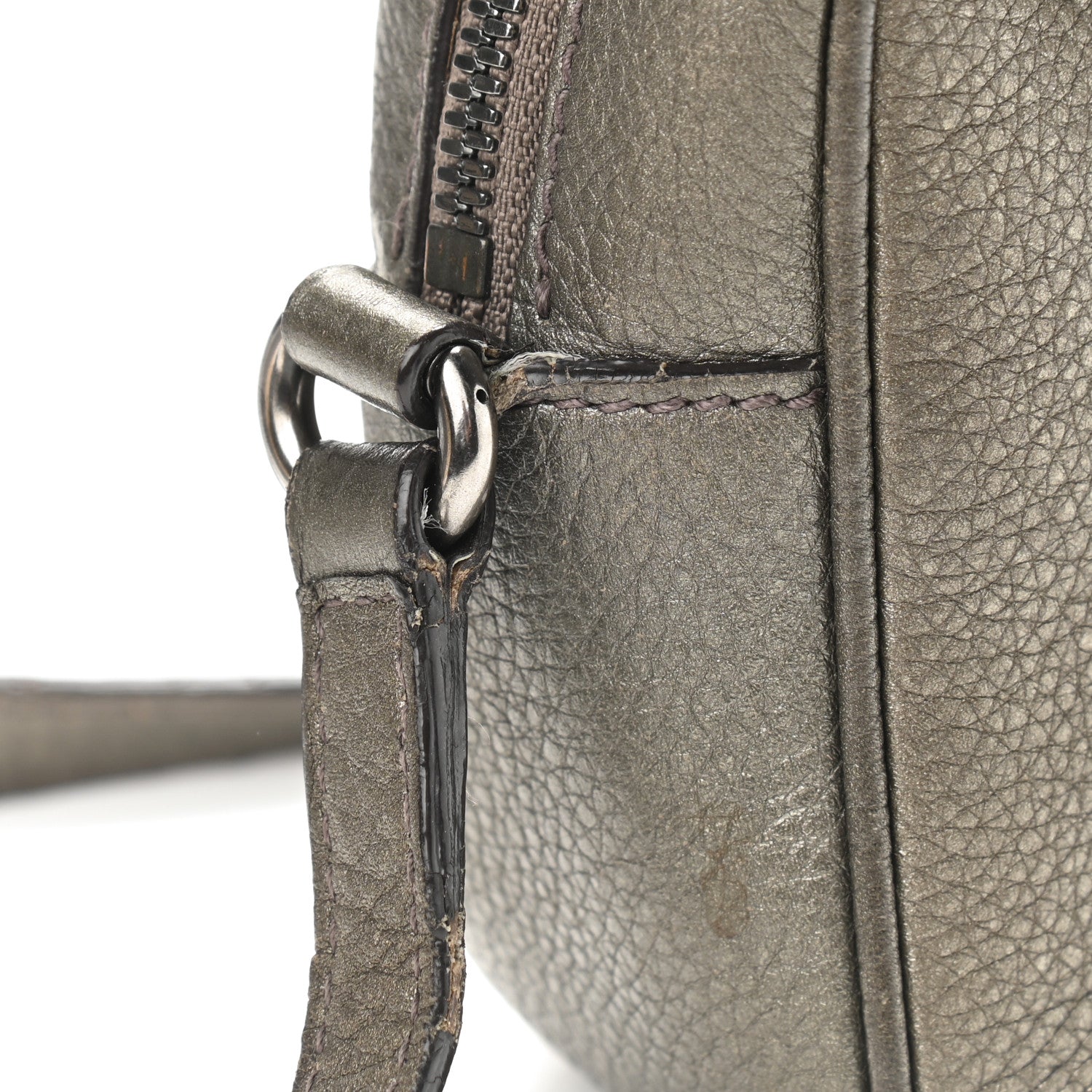 Gucci Metallic Pebbled Calfskin Small Soho Disco Bag Sasso 17 of 20