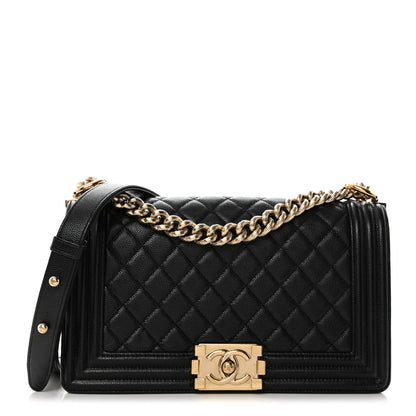 Chanel Caviar Quilted Medium Boy Flap Black 1 of 10