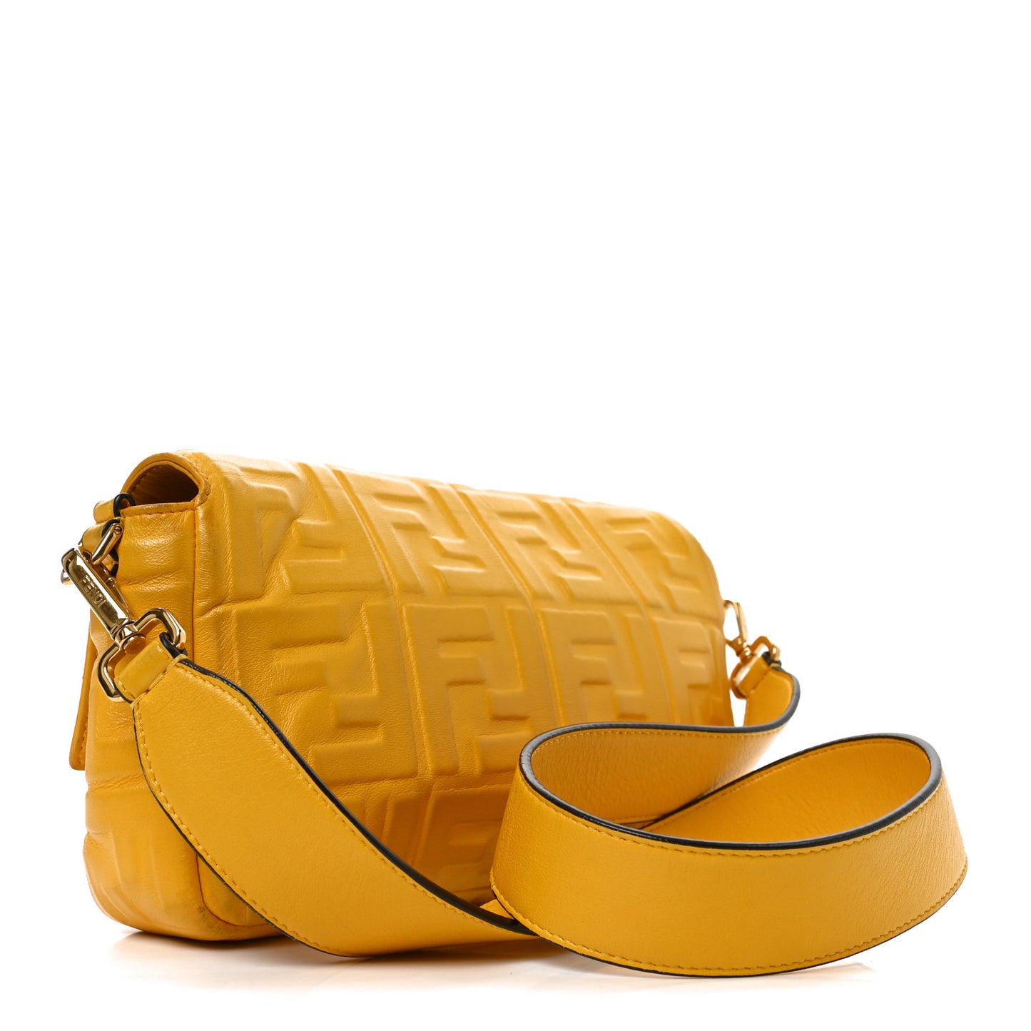 Nappa FF 1974 Embossed Baguette Mimosa