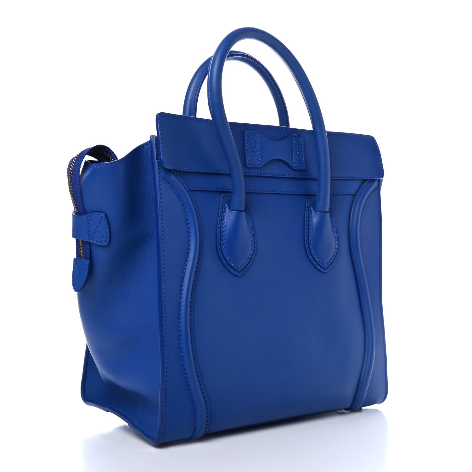 Celine Smooth Calfskin Mini Luggage Royal Blue 2 of 4