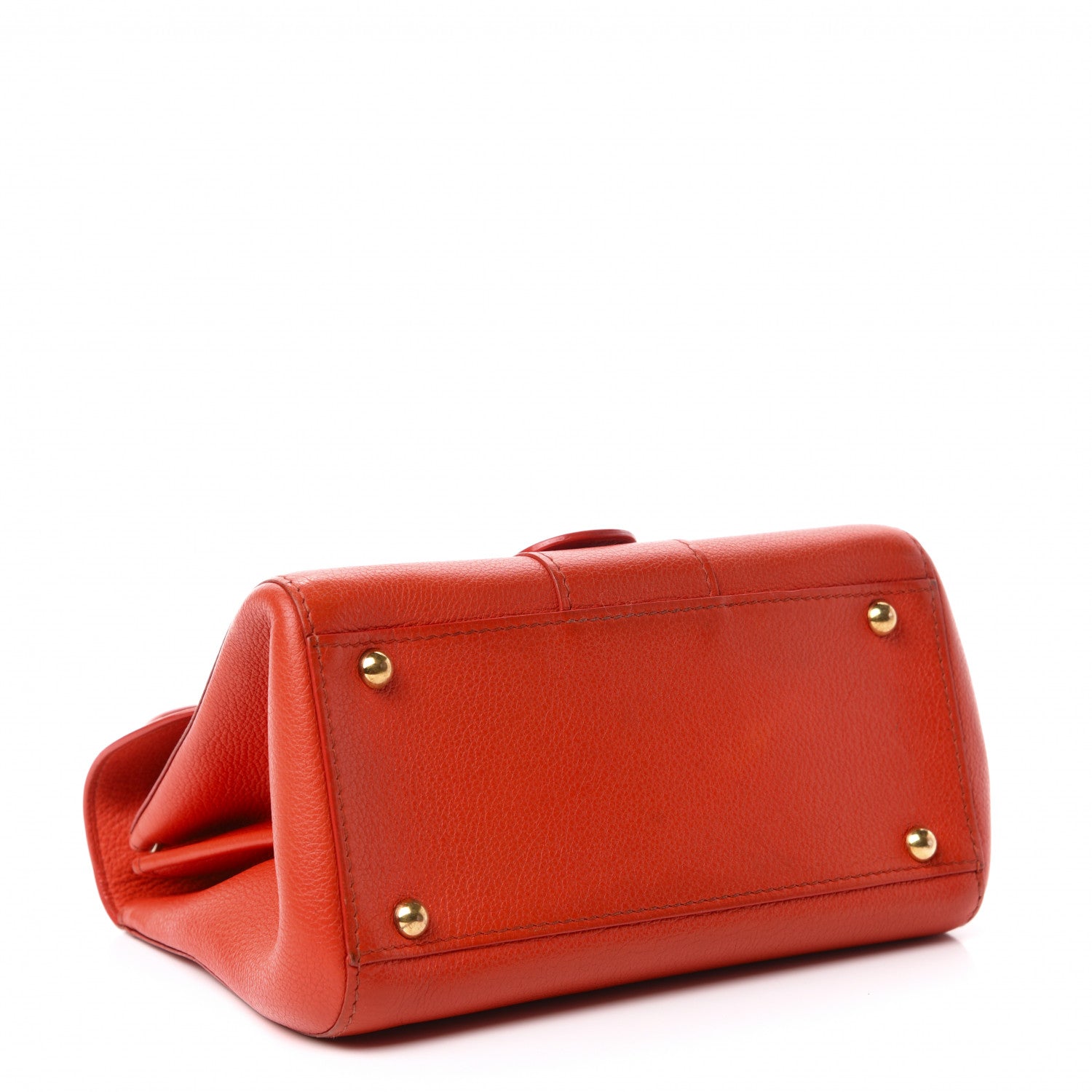 Delvaux Grained Calfskin Mini Brillant Satchel Red 4 of 13