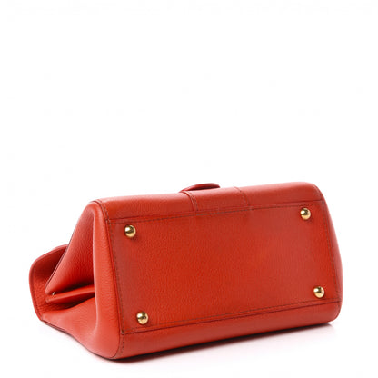 Delvaux Grained Calfskin Mini Brillant Satchel Red 4 of 13
