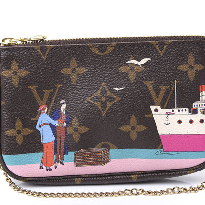 Louis Vuitton Monogram 2016 Christmas Animation Mini Pochette Accessories Rose Ballerine 7 of 10