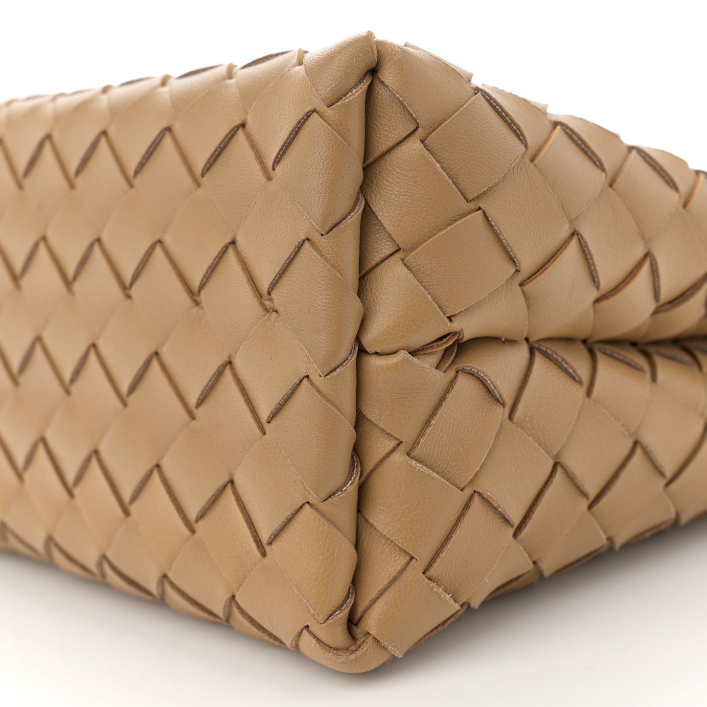 Nappa Intrecciato Small Andiamo Shoulder Bag Dark Praline