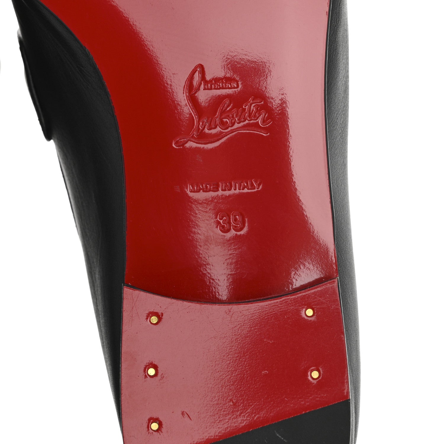 Christian Louboutin Calf Glove Womens MJ Mock Flat Loafers 39 Black 13 of 18