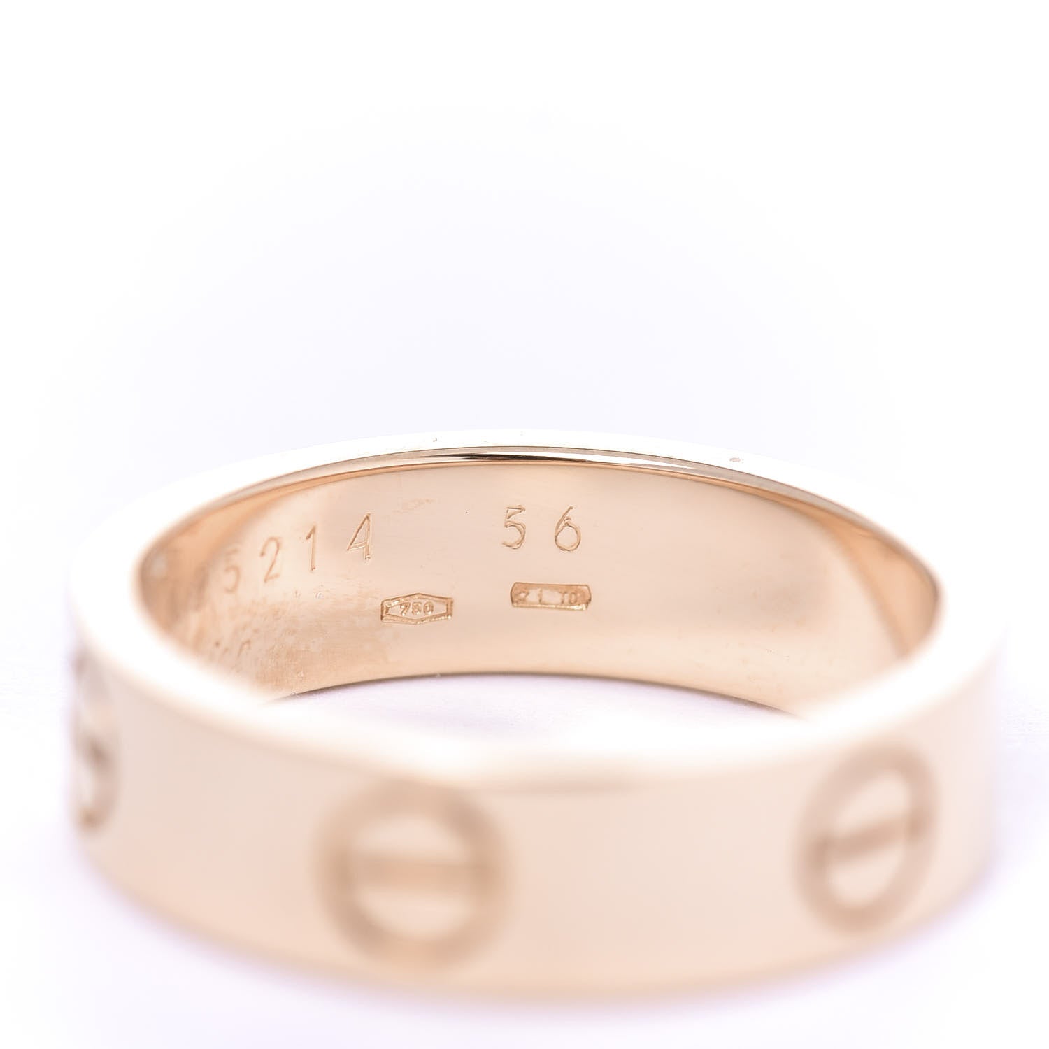 Cartier 18K Yellow Gold 5.5mm LOVE Ring 56 7.5 5 of 6