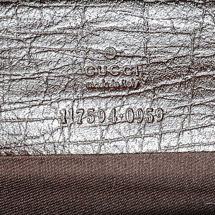 Gucci Monogram Bamboo Clutch Bag Brown 6 of 6