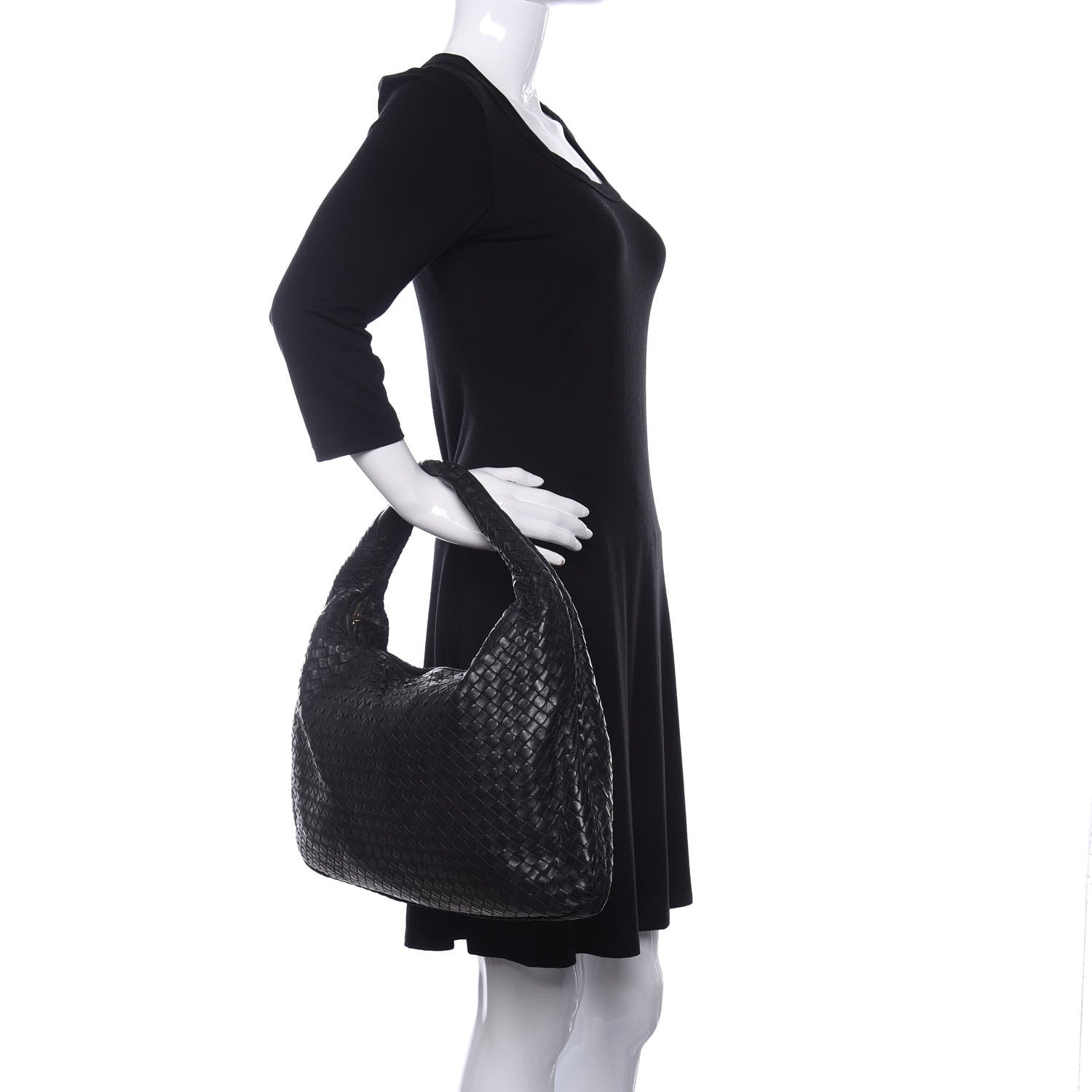 Bottega Veneta Nappa Intrecciato Medium Veneta Hobo Black 2 of 12