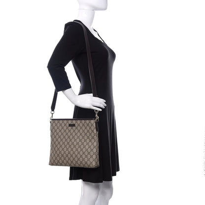 Gucci GG Plus Monogram Medium Flat Messenger Bag Dark Brown 2 of 13