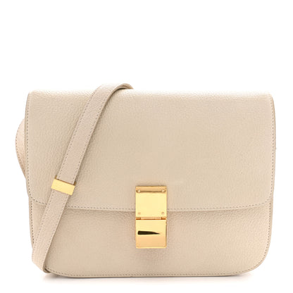 Celine Goatskin Medium Classic Box Flap Bag White 1 of 13